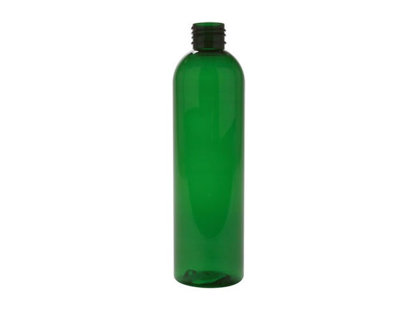 8 oz Green 24-410 PET Cosmo Round Plastic Bottle