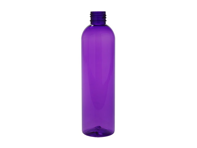 8 oz Purple 24-410 PET Cosmo Round Plastic Bottle
