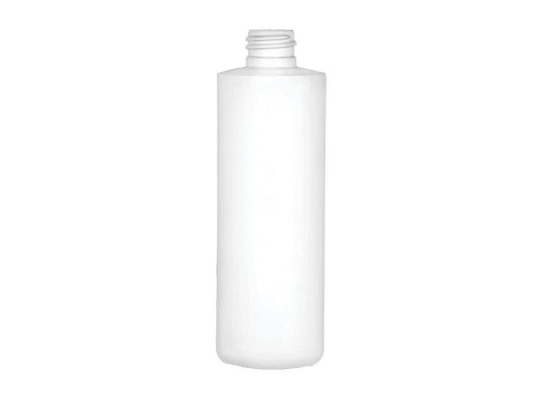 8 oz White 24-410 HDPE Cylinder Round Plastic Bottle