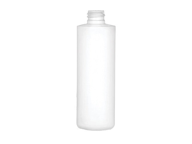 8 oz White 24-410 HDPE Cylinder Round Plastic Bottle