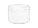 8 oz White 89-400 Double Wall Round Base PP Plastic Jar