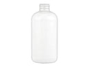 8 oz 24-410 White HDPE Boston Round Plastic Bottle