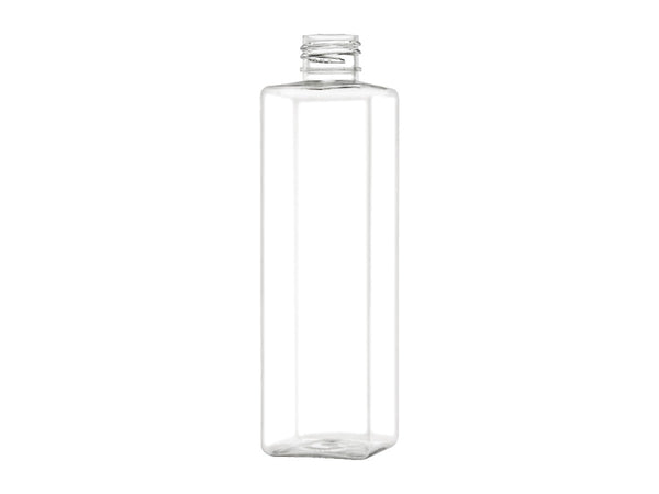 8 oz Clear 24-410 PET Square Bottle