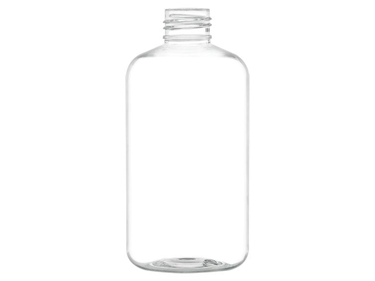 8 oz Clear PET Boston Round Bottle 24-410