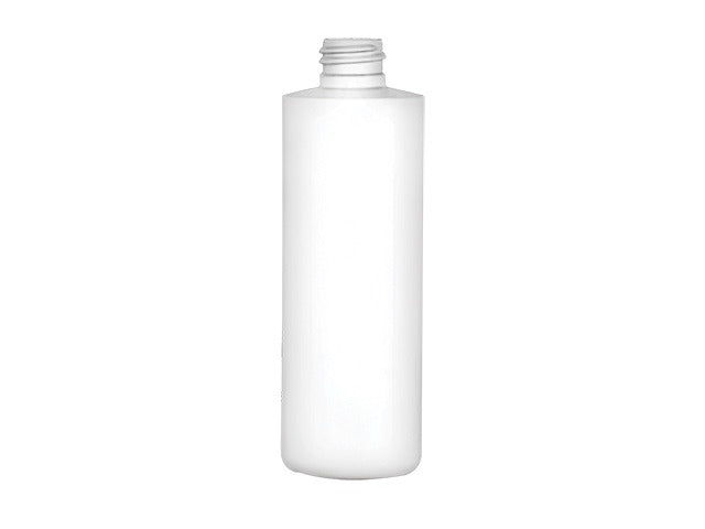 8 oz White 24-410 LDPE Cylinder Round Bottle