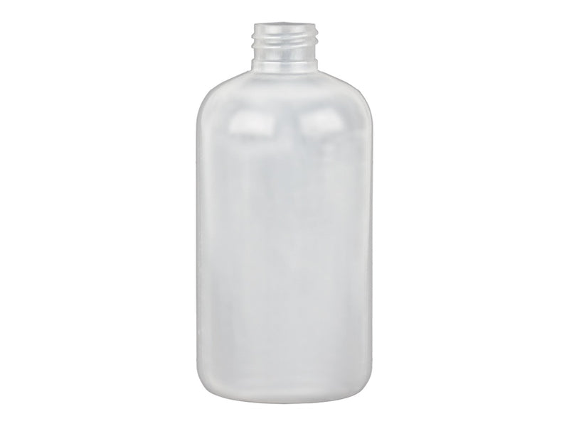 8 oz 24-410 Natural-Colored HDPE Boston Round Plastic Bottle