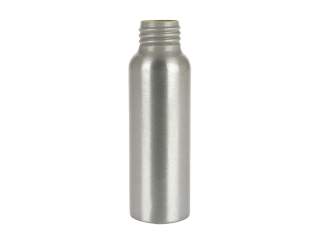 2.7 oz (80mL) Silver 24-410 Brushed Aluminum Cosmo Round Bottle