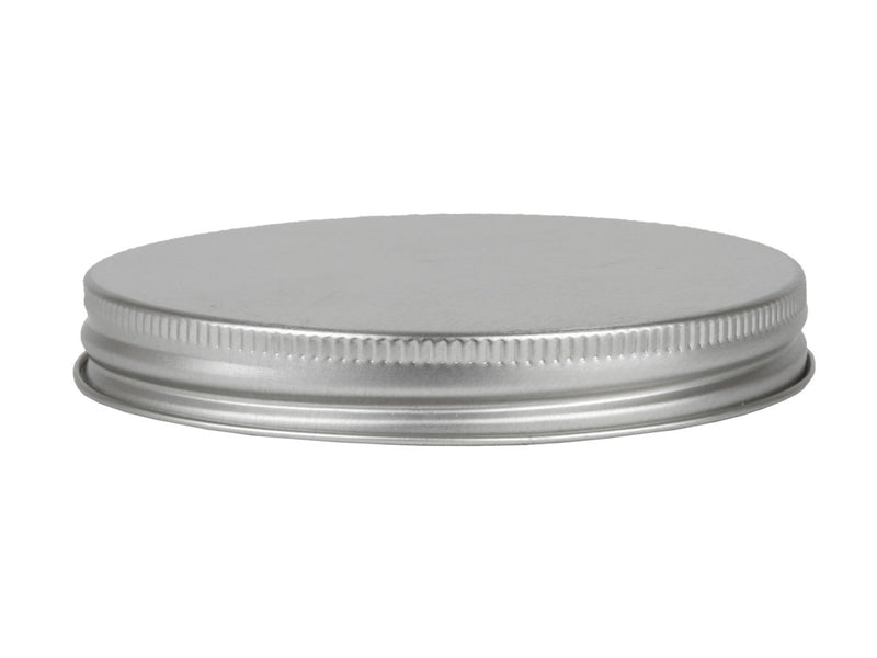 89-400 Silver Aluminum Ribbed Neck Metal Cap (Foam Liner)