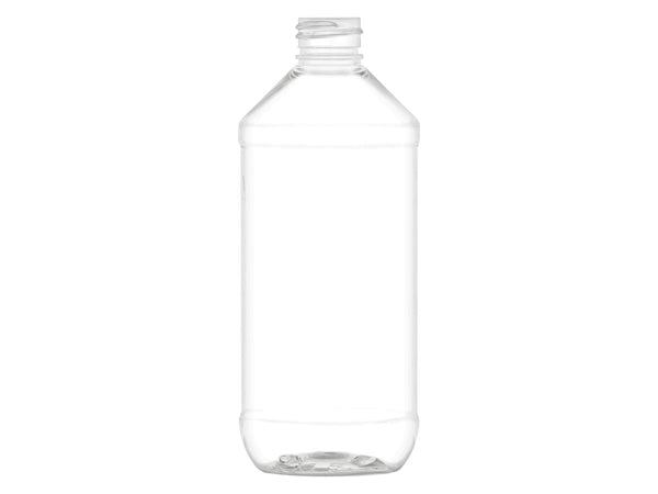 8 oz Clear 24-410 Modern Round PET Plastic Bottle