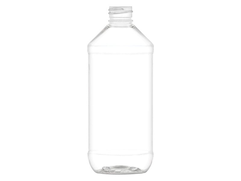 8 oz Clear 24-410 Modern Round PET Plastic Bottle