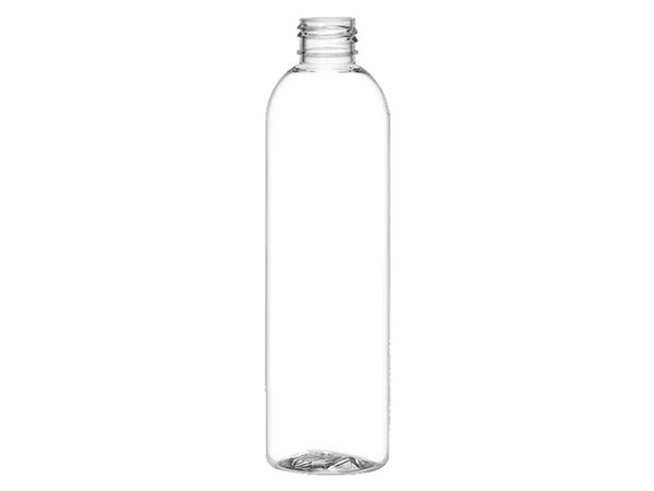 8 oz Cosmo Round Plastic Bottle 24-410 Clear PET