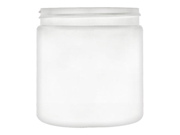 8 oz White 70-400 HDPE Single-Wall Plastic Jar