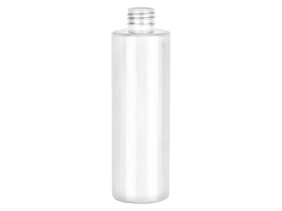8 oz White 24-410 PET Cylinder Round Bottle