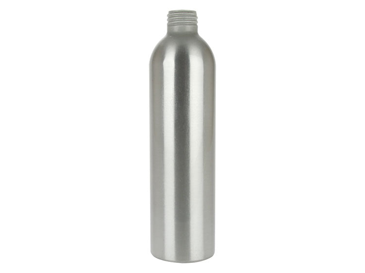 8 oz (250 mL) Brushed Aluminum Cosmo Round Bottle 24-410