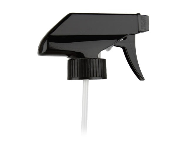 Black 28-400 Ribbed Trigger Sprayer 9 1/4" Dip Tube