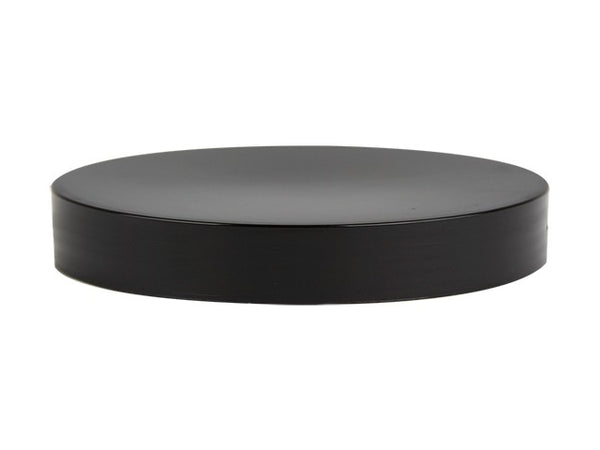 89-400 Black Smooth Plastic Cap (Printed Pressure Sensitive Liner)