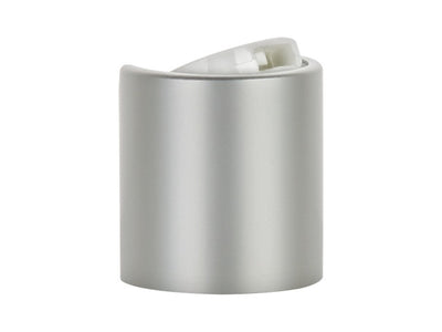 20-410 Brushed Aluminum & White Metal Shelled Disc Top Cap
