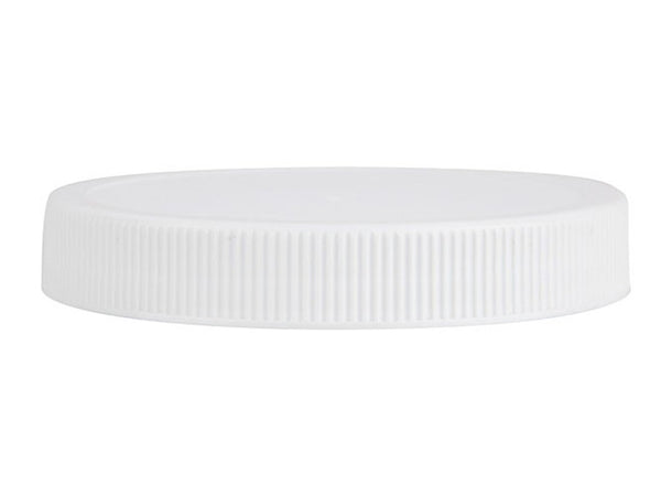 70-400 White Ribbed Plastic Cap (Foam Liner)