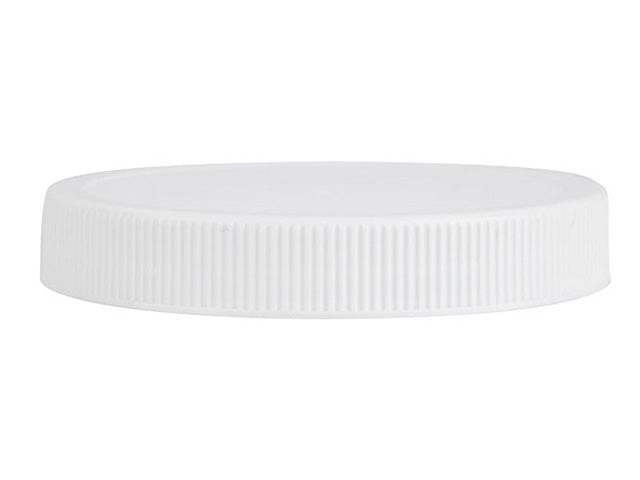 70-400 White Ribbed Plastic Cap (Foam Liner)