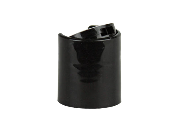 20-410 Black Smooth Disc Top Plastic Cap 50% PP PCR
