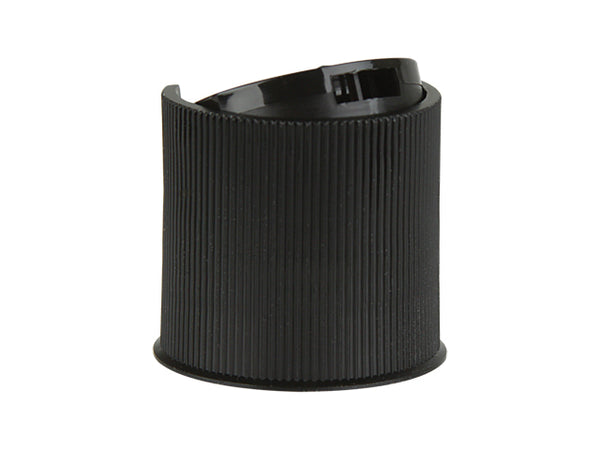 24-410 Black Ribbed Disc Top Cap PP (.312" Orifice)