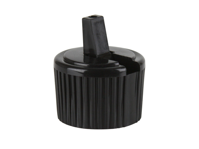 24-410 Black Ribbed Directional Spout Plastic Cap (.115" Orifice)