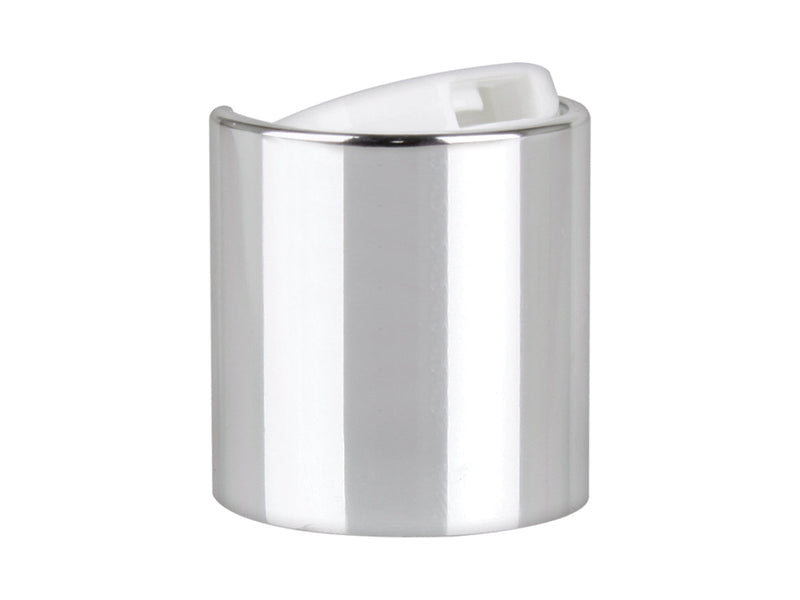 28-410 Silver Smooth Disc Top Cap