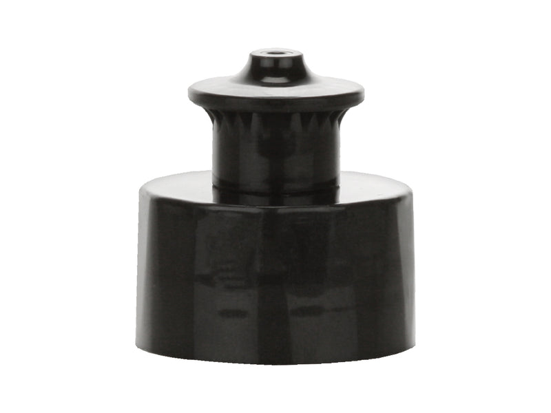 28-410 Black Smooth Push Pull Plastic Cap (.135" Orifice)