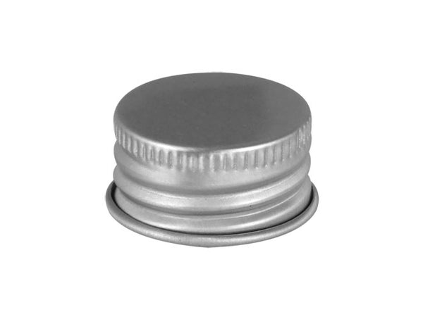 24-410 Silver Aluminum Ribbed Neck Metal Cap (Foam Liner)