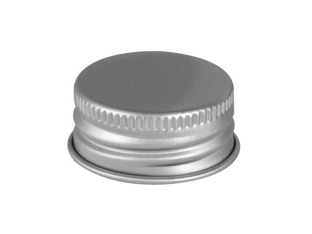 28-400 Silver Aluminum Ribbed Neck Metal Cap (Foam Liner)