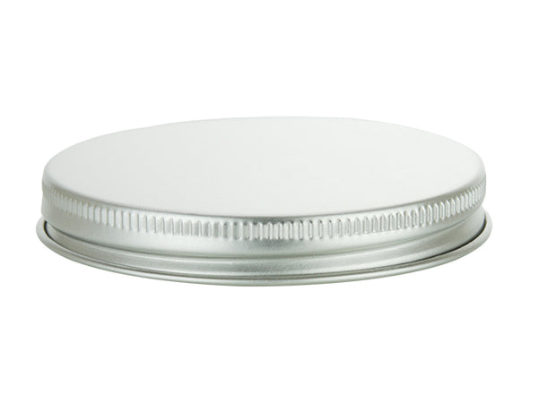 58-400 Silver Aluminum Ribbed Metal Cap (PE Foam Liner)