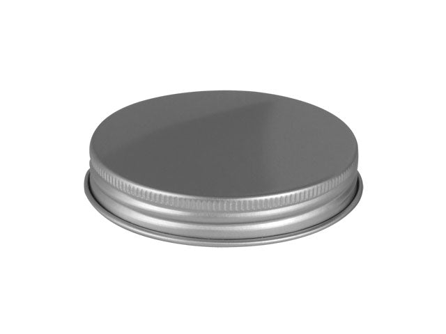 48-400 Silver Aluminum Ribbed Neck Metal Cap (Foam Liner)