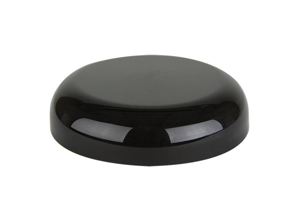 48-400 Black Smooth Dome Plastic Cap (Unlined)