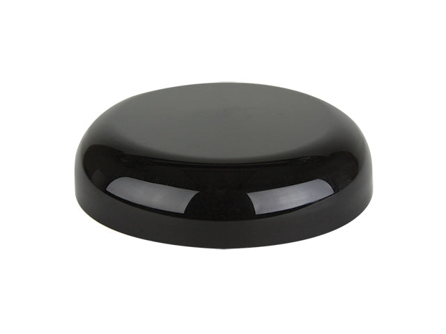 48-400 Black Smooth Dome Plastic Cap (Unlined)
