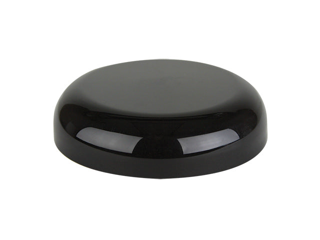 48-400 Black Smooth Dome Plastic Cap PP (No Liner)