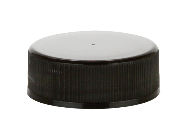 28-400 Black Ribbed Cap PP (Foam Liner)