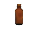 1 oz Amber 20-400 Glass Boston Round Bottle