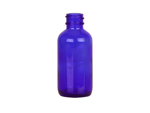 2 oz Cobalt Blue 20-400 Glass Boston Round