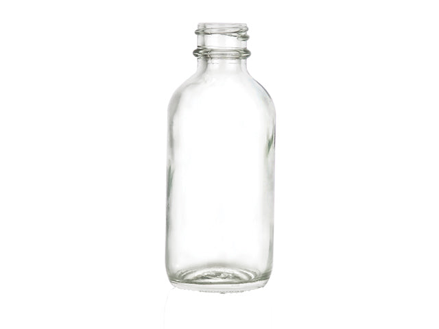 2 oz Clear 20-400 Boston Round Glass Bottle
