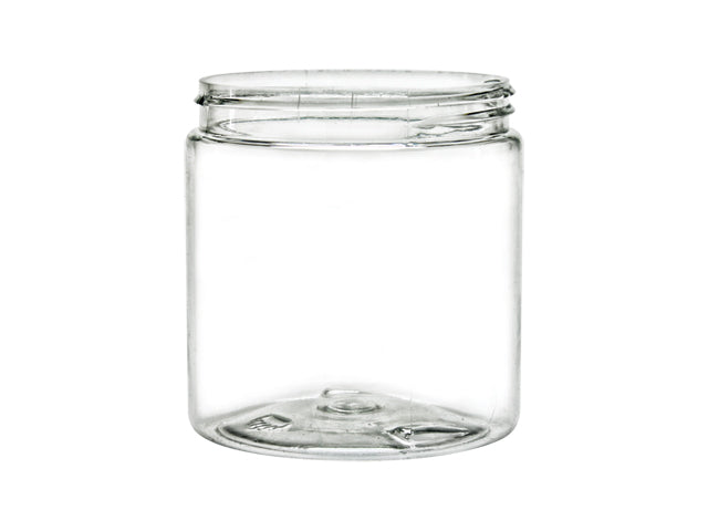8 oz Clear 70-400 Plastic PET Single-Wall Jar