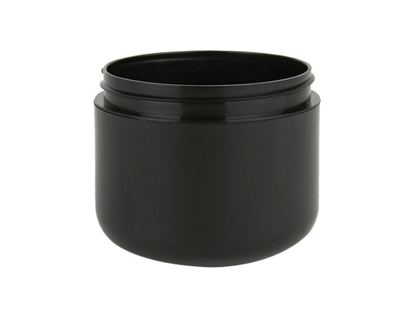 2 oz Black 58-400 Double Wall PP Plastic Jar