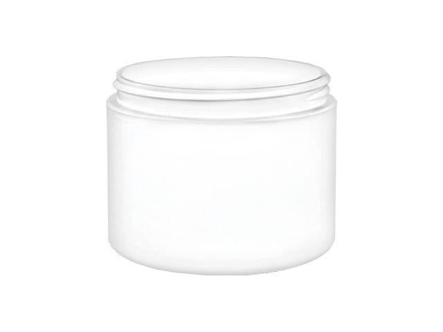 4 oz White 70-400 PP Double Wall Plastic Jar Straight Base