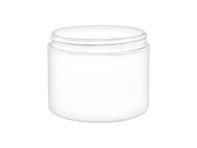 4 oz White 70-400 PP Double-Wall Plastic Jar