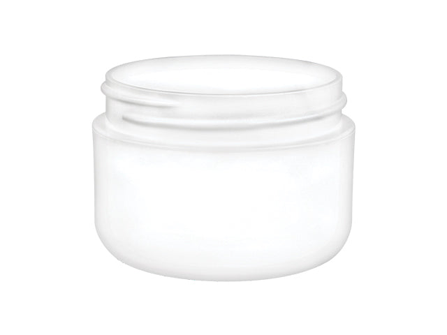 1 oz White 53-400 PP Double-Wall Plastic Jar