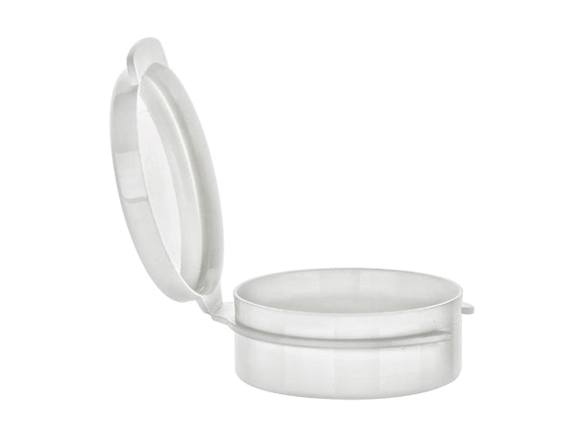 10 mL White PP Hinged Top Jar
