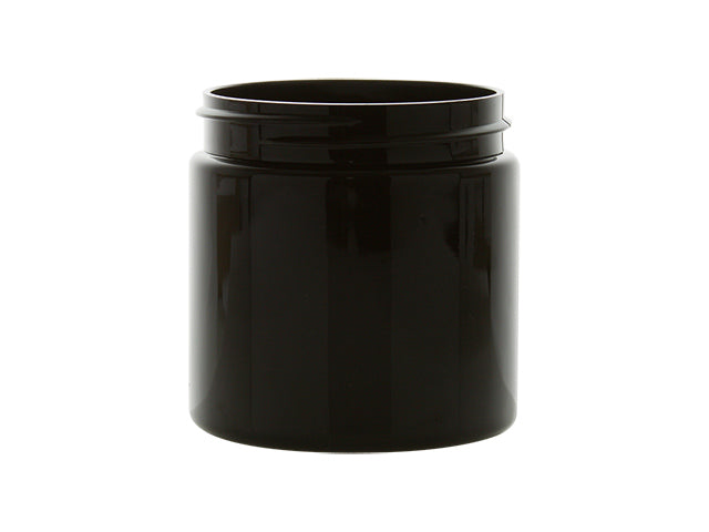 4 oz Black 58-400 PET Plastic Jar