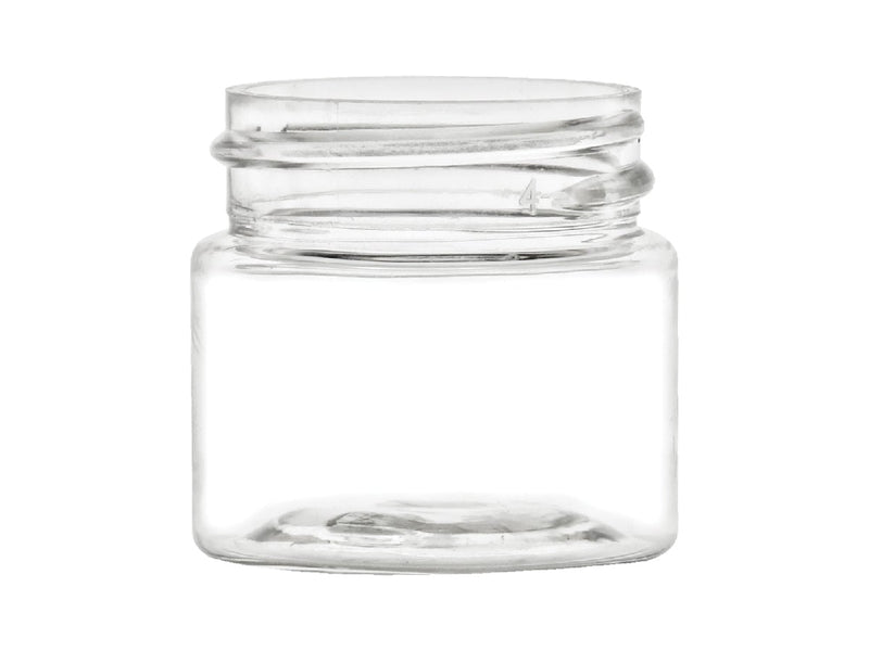 1/2 oz Clear Straight-Sided 33-400 PET Plastic Jar