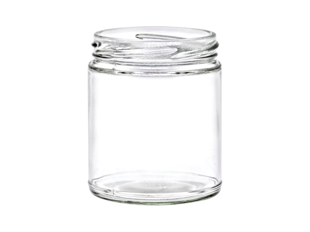 9 oz Clear 70mm 4 LUG Glass Jar