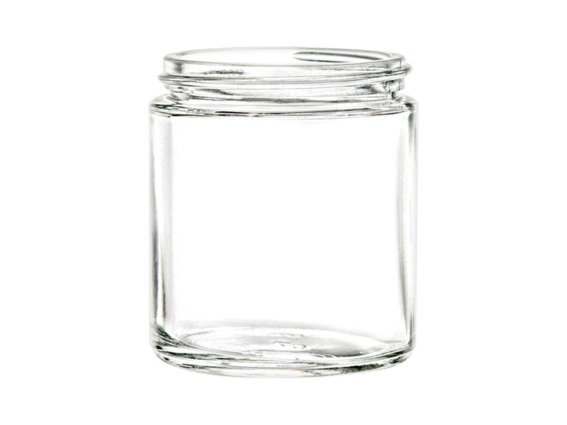 4OZ CLEAR GLASS JARS - FIT ANY 58/400 JAR