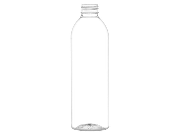 8 oz 24-410 Clear Cosmo Round PET Bottle